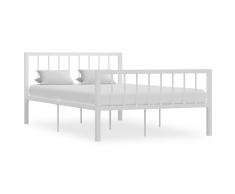vidaXL Estructura de cama de metal blanco 120x200 cm