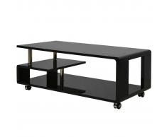 vidaXL Mesa de centro alto brillo negra