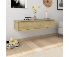vidaXL Estante de cajones pared aglomerado roble Sonoma 90x26x18,5 cm