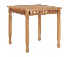 vidaXL Mesa de comedor de jardín madera maciza de teca 80x80x80 cm