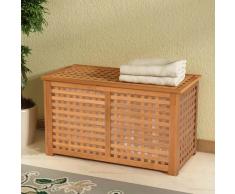 vidaXL Cesto para ropa sucia madera maciza nogal 77,5x37,5x46,5 cm