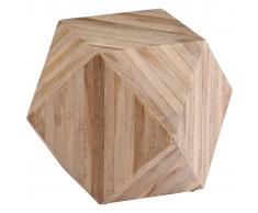 vidaXL Mesa auxiliar de madera de teca reciclada 40x40x40 cm