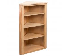 vidaXL Estantería de esquina madera maciza de roble 59x36x100 cm