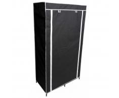 Perel Armario plegable 88x45x160 cm negro MP67