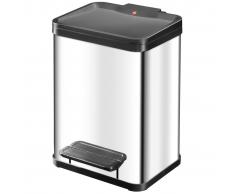 Hailo Cubo con pedal Oko Duo Plus tamaño M 17 L acero inox 0622-200