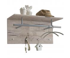 FMD Perchero de pared 72x29,3x34,5 cm color roble arena