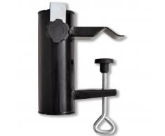 vidaXL Soporte de sombrilla de exterior acero negro