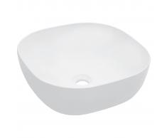 vidaXL Lavabo 42,5x42,5x14,5 cm cerámica blanco