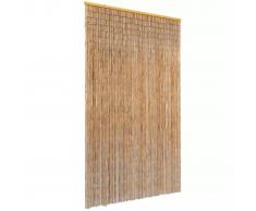 vidaXL Cortina de bambú para puerta contra insectos 120x220 cm