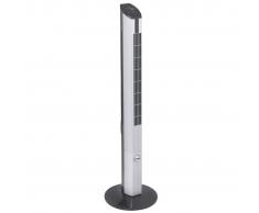 Bestron Ventilador de torre DFT430, 50 cm, Negro/ Plateado
