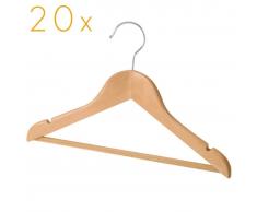 Storage solutions Set de perchas de madera 20 unidades