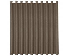 vidaXL Cortina opaca apariencia de lino marrón 290x245 cm