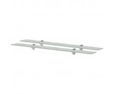 vidaXL Estantes flotantes 2 unidades vidrio 8 mm 90x20 cm