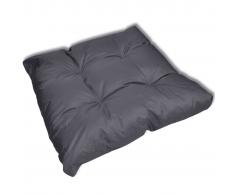 vidaXL Cojín de asiento tapizado gris 80x80x10 cm