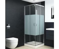 vidaXL Mampara de ducha con vidrio de seguridad 90x70x180 cm