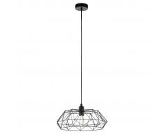 EGLO Lámpara colgante de techo, Carlton 2 49487, Negro
