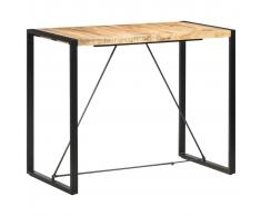 vidaXL Mesa alta de cocina de madera maciza de mango 140x70x110 cm