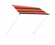 vidaXL Toldo retráctil naranja y marrón 200x150 cm