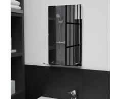 vidaXL Espejo de pared con estante de vidrio templado 30x50 cm