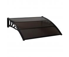 vidaXL Marquesina para puerta PC negra 150x100 cm