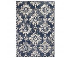 vidaXL Alfombra moderna estampado de cachemir beige/azul 140x200 cm