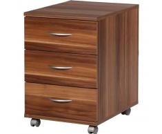 Germania Armario archivador con ruedas Power color nogal 40x49x57 cm
