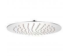 vidaXL Cabezal de ducha redondo efecto lluvia acero inoxidable 25 cm