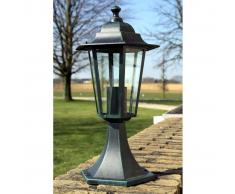 vidaXL Lámpara de jardín aluminio verde/negro