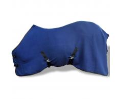 vidaXL Manta de Lana con Cinchas 125 cm (Azul)