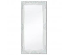 vidaXL Espejo de pared estilo barroco 100x50 cm blanco