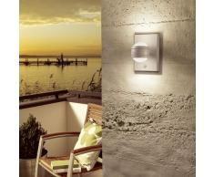 EGLO Lámpara LED de pared con sensor para jardín Sesimba 1 gris 2x3,7W
