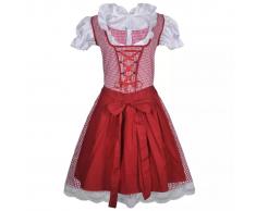 vidaXL Dirndl Trachtenkleid Vestido Oktoberfest delantal rojo M / L