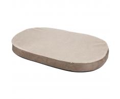 Kerbl Colchón viscoelástico para perro ovalado 120x72 beige/gris 80334