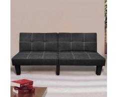 vidaXL Sofá cama ajustable de tela negro