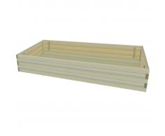 vidaXL Jardinera macetero de huerto madera de pino impregnada 150 cm