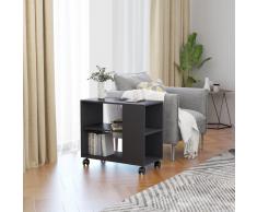vidaXL Mesa auxiliar de aglomerado gris 70x35x55 cm