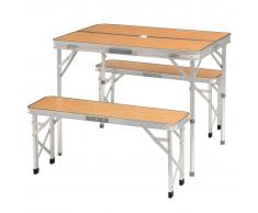 Easy Camp Mesa plegable y bancos 3 piezas Marle bambú 540021