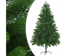 vidaXL Árbol artificial de Navidad con hojas realistas 210 cm verde