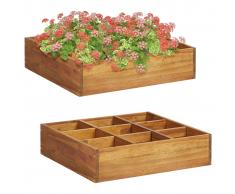 vidaXL Jardinera de especias madera maciza de acacia 60x60x15 cm