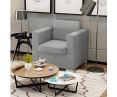 vidaXL Sillón de tela gris claro