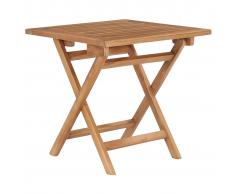 vidaXL Mesa de jardín plegable madera maciza de teca 45x45x45 cm