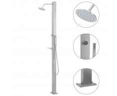vidaXL Ducha de exterior de acero inoxidable recta