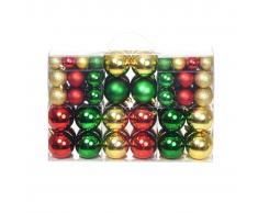 vidaXL Lote de bolas de Navidad 100 unidades 6 cm rojo/dorado/verde