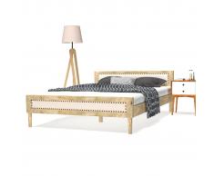 vidaXL Estructura de cama de madera de mango maciza 140x200 cm