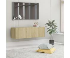 vidaXL Mueble para TV aglomerado color roble Sonoma 100x30x30 cm