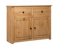 vidaXL Aparador de madera maciza de pino estilo Panamá 93x40x80 cm