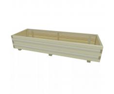 vidaXL Jardinera de verduras madera pino impregnada FSC 150 cm