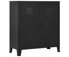 vidaXL Armario archivador industrial de acero negro 90x40x100 cm