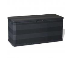 vidaXL Caja de almacenamiento de jardín negra 117x45x56 cm