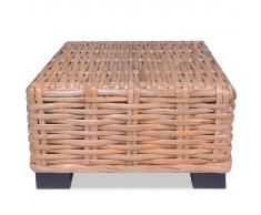 vidaXL Mesa de centro de ratán natural 45x45x30 cm